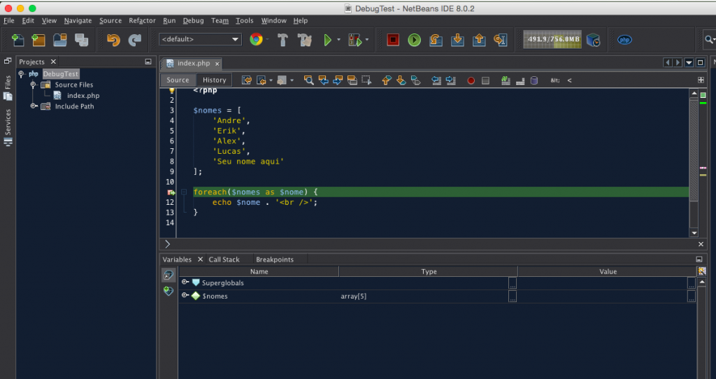 netbeans-debugando